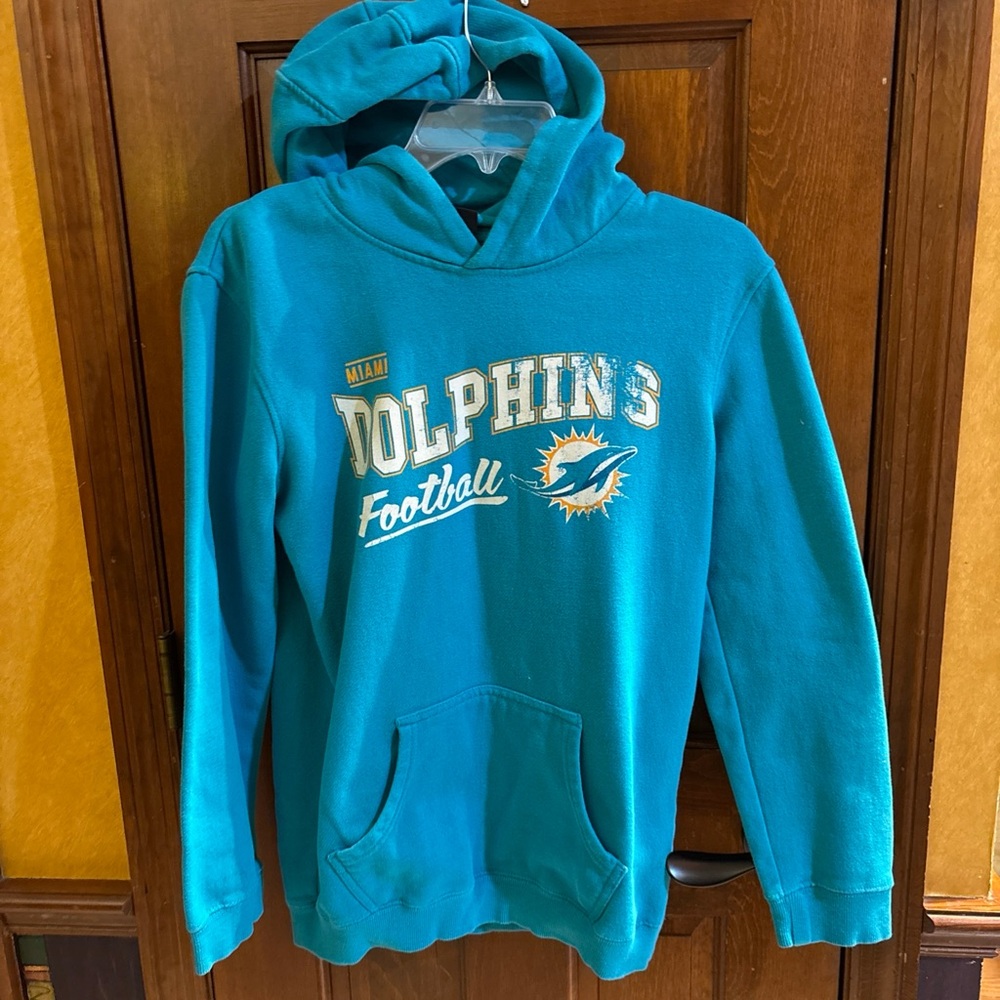 Miami Dolphins Vintage Hoodie Outer Stuff Size Youth Large